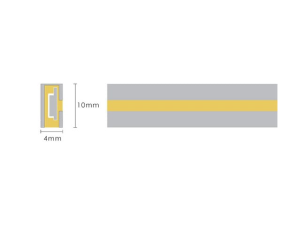 چراغ led نواری سیلیکونی نرم عرض 4 میلی متری عمق 10 میلی متری